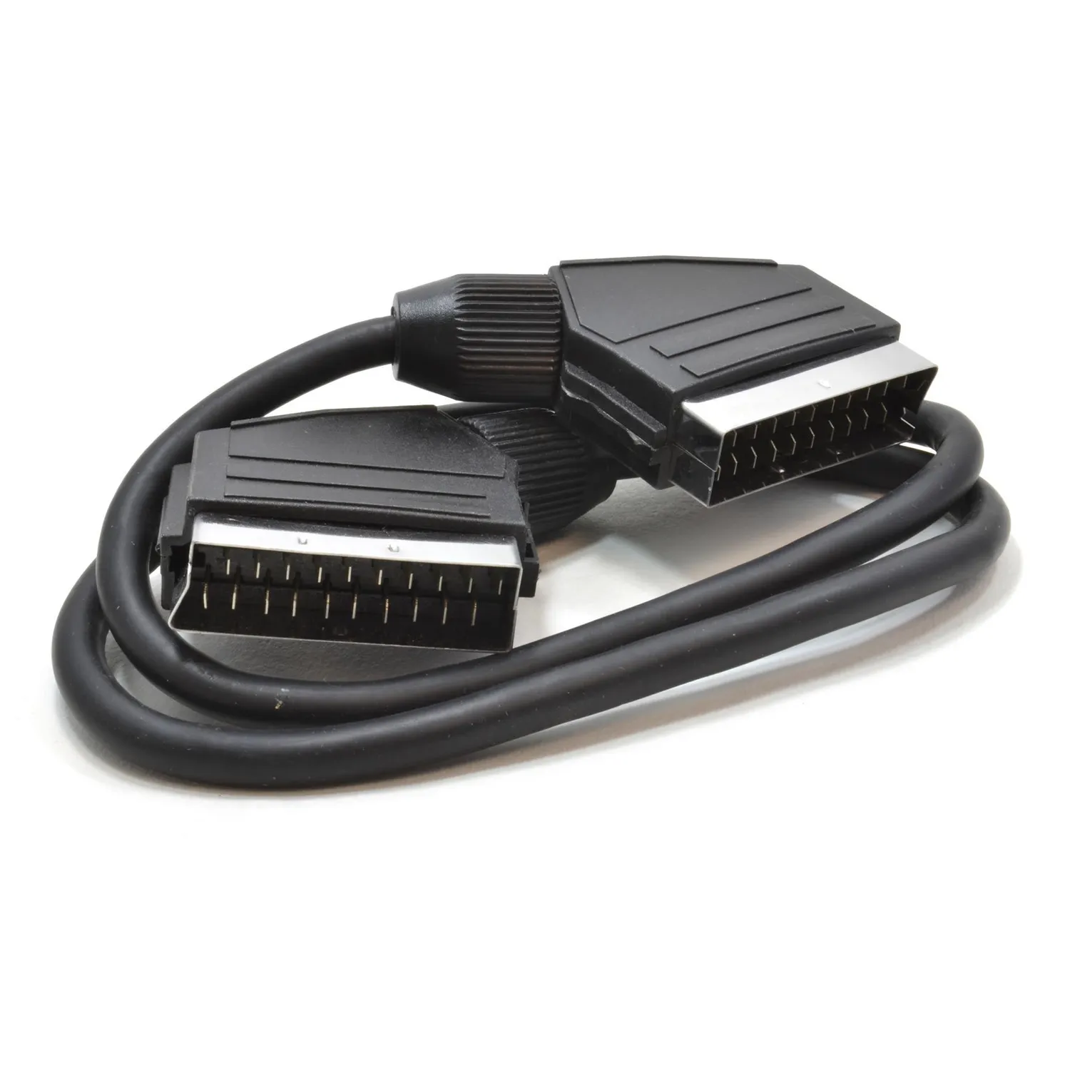 Kenable Scart Kabel 21-polig rund 0,75m schwarz