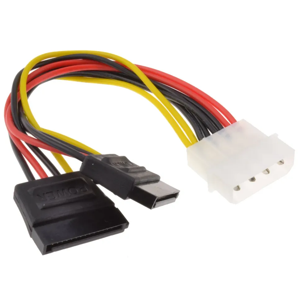 Kenable SATA Strom Y-Adapter Molex auf 2x SATA