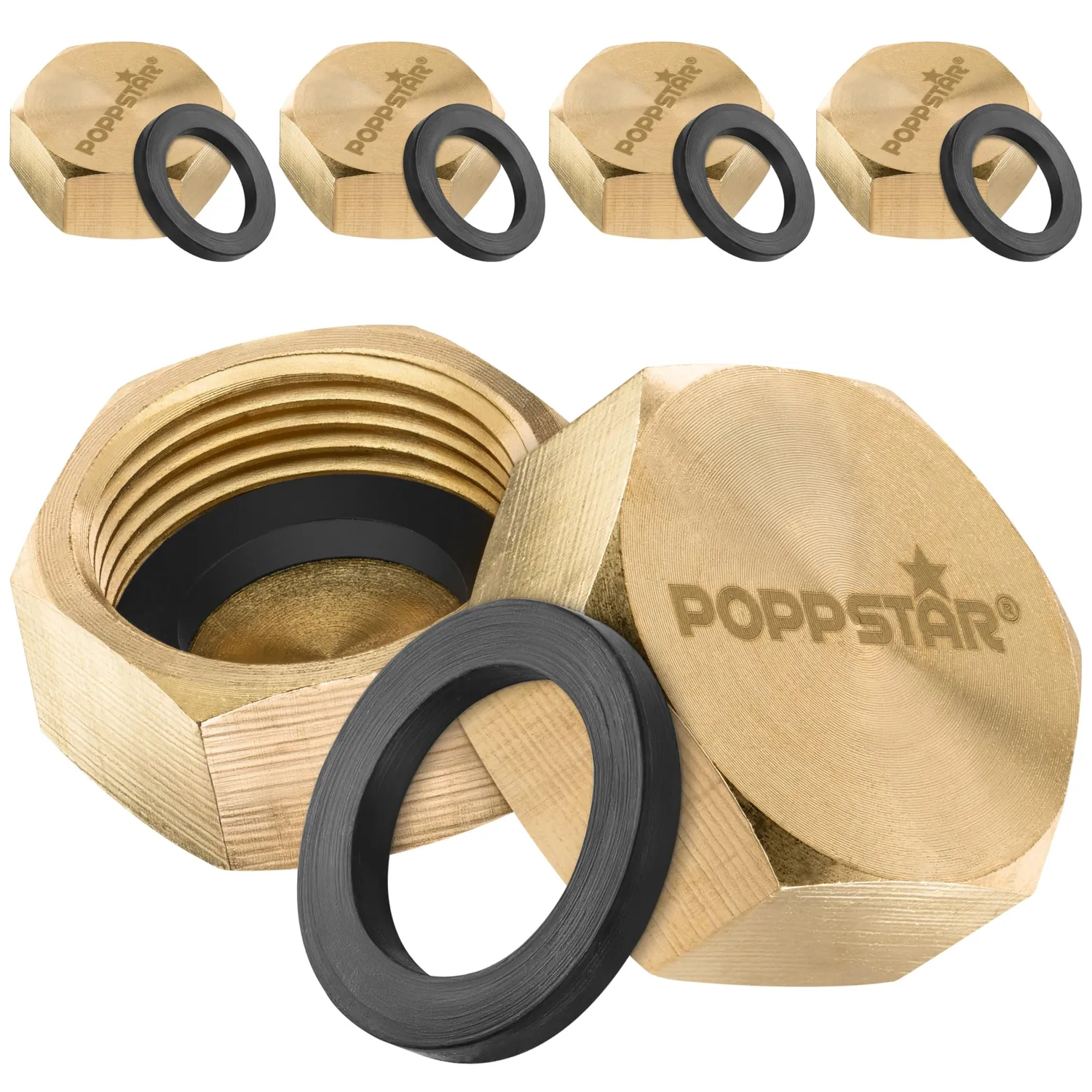 Poppstar Blindstopfen BSP 1/2 Zoll AG vernickelt 4 Stück