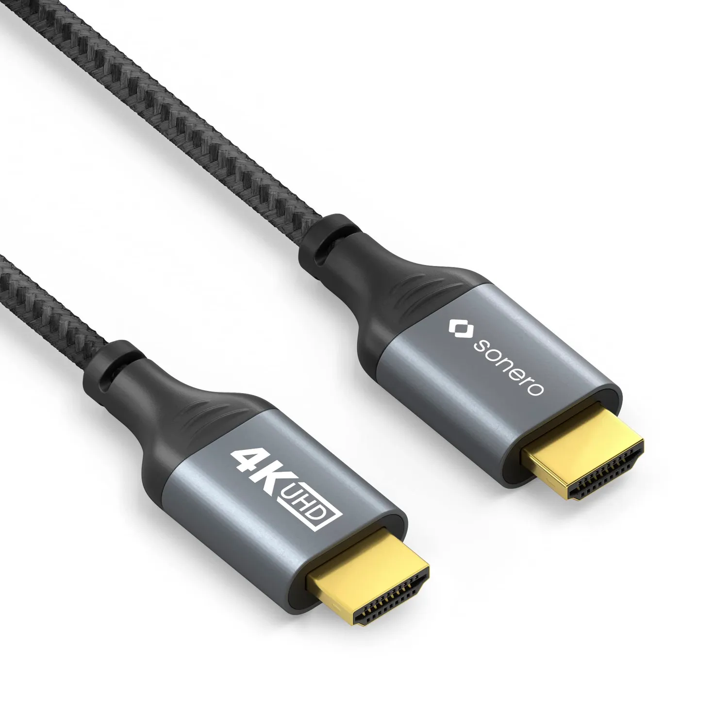 Sonero SPC-HD100-020 HDMI-Kabel 4K 60Hz 2 m grau/schwarz