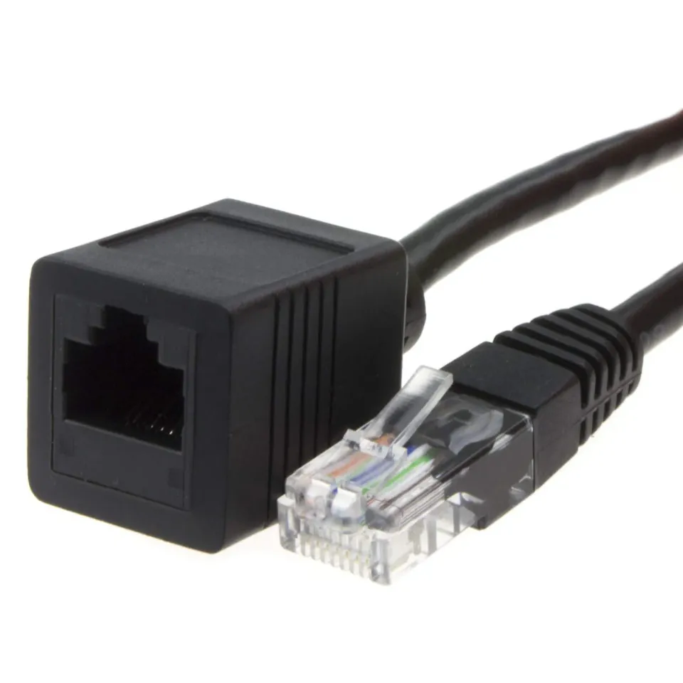 Kenable CAT5e Netzwerkkabel Verlängerung 0,5 m Schwarz Kupfer