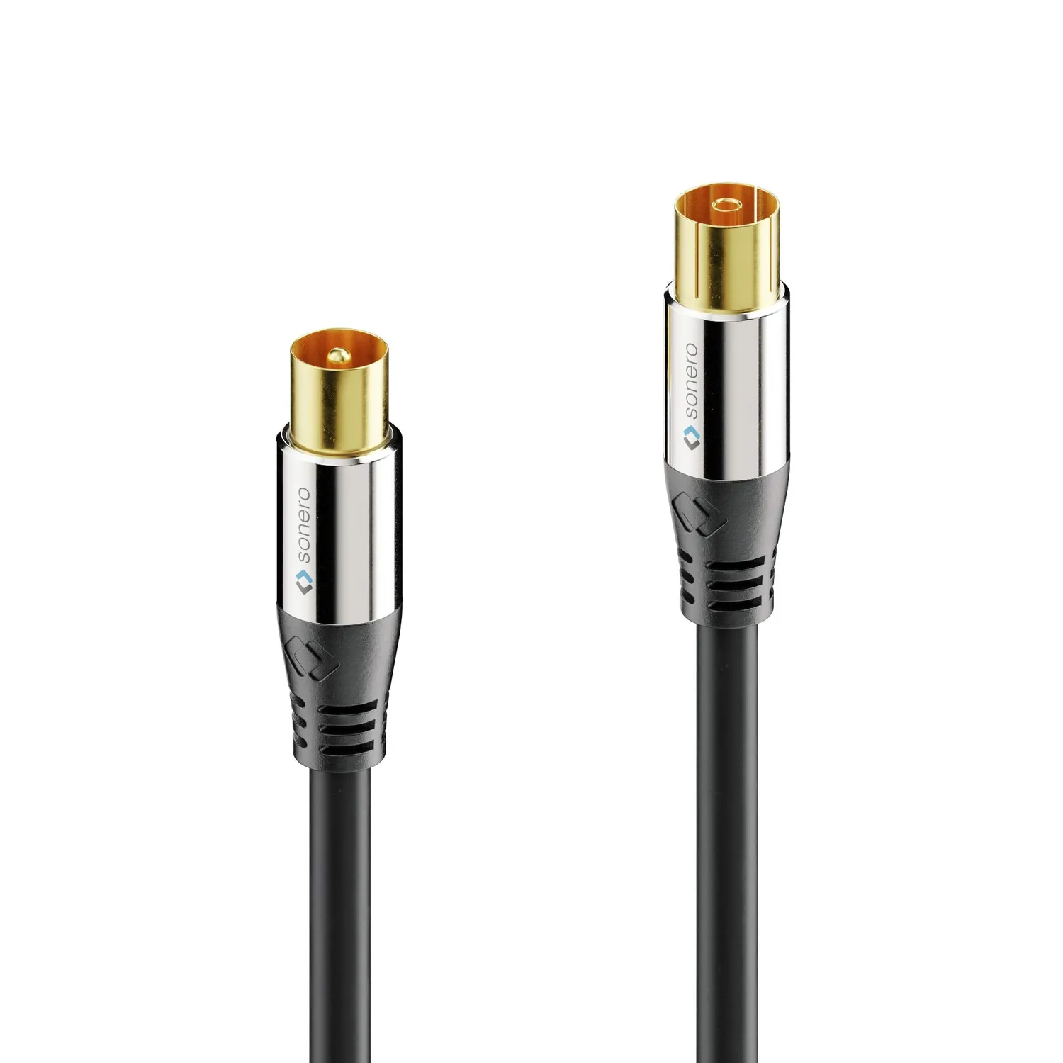 Sonero Antennenkabel Koaxial 5 m schwarz 2-fach geschirmt