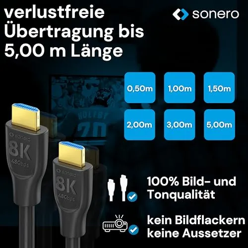 Sonero PHC110-030 HDMI Kabel 3,0m 8K Ultra High Speed