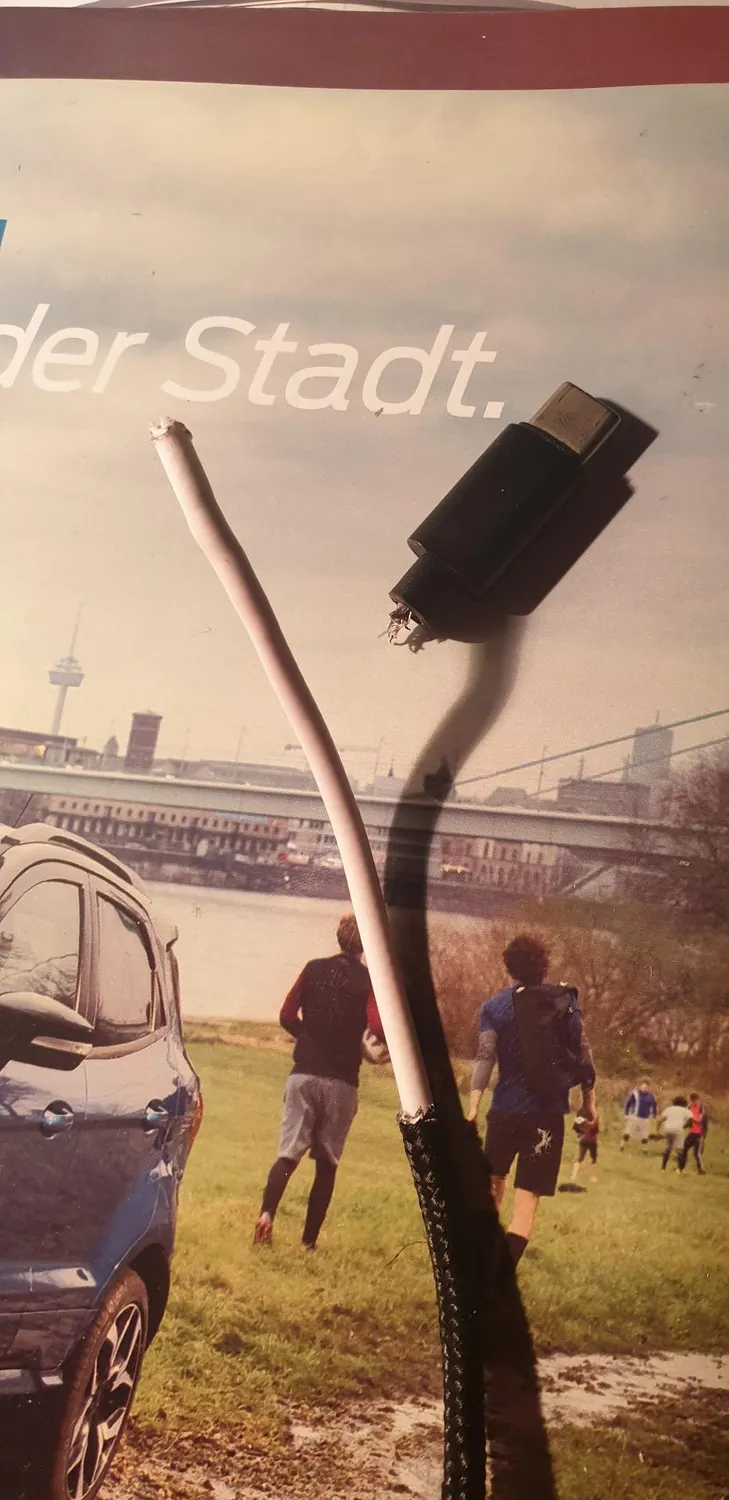 JAMEGA USB C auf USB-A Kabel 1 m blau Nylon