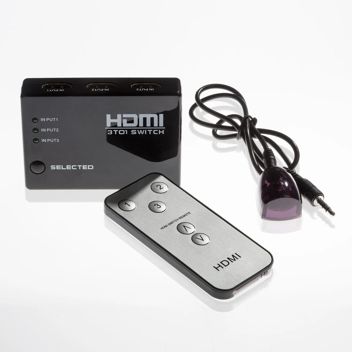 Poppstar Full HD 3-Port HDMI Switch 1080p
