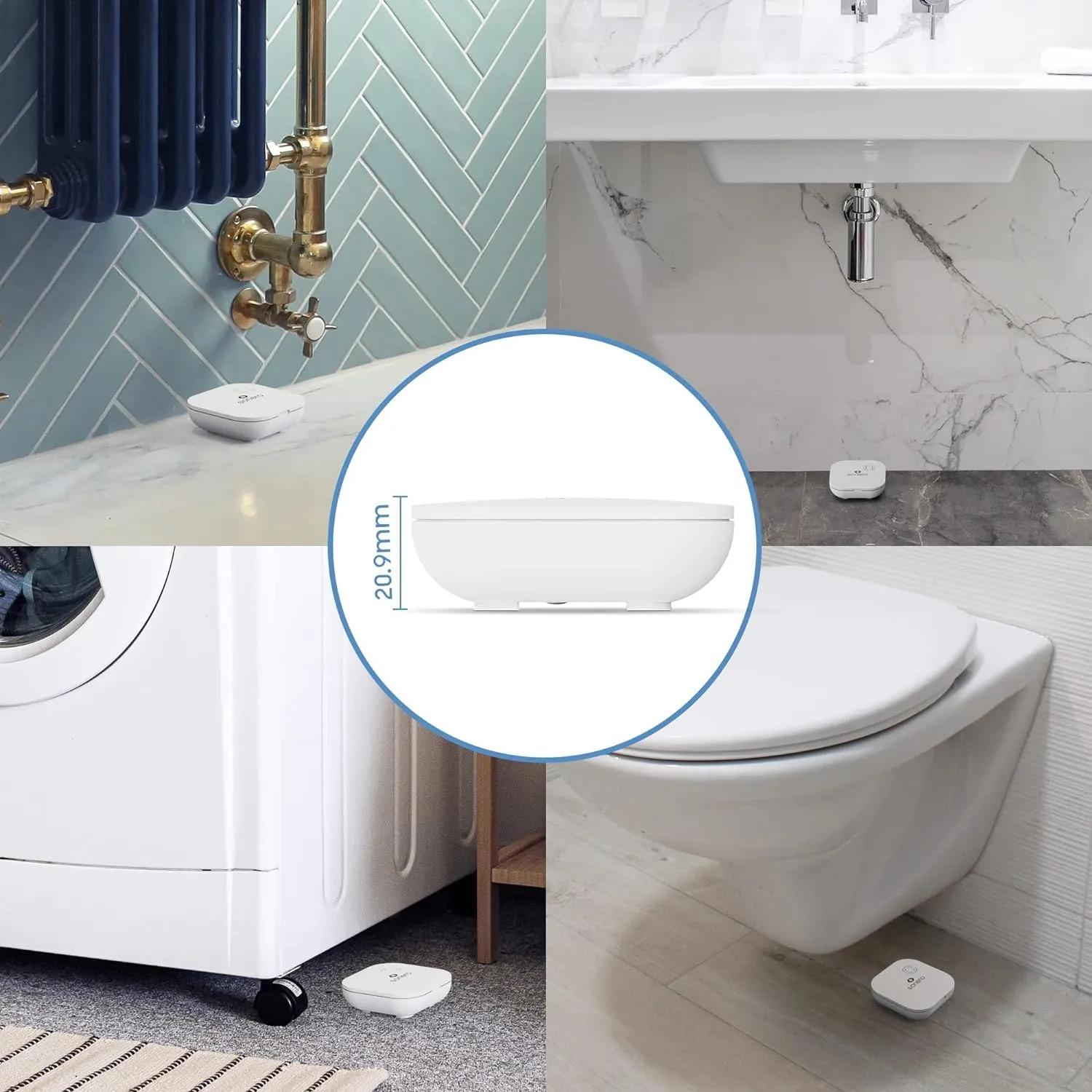 Sonero X-WM10 Wassermelder weiß Batterie 70dB LED