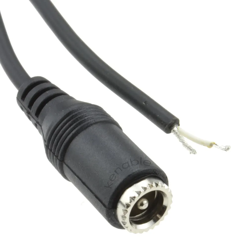 Kenable DC Stromkabel Buchse 2,1x5,5mm 5 m 75W schwarz