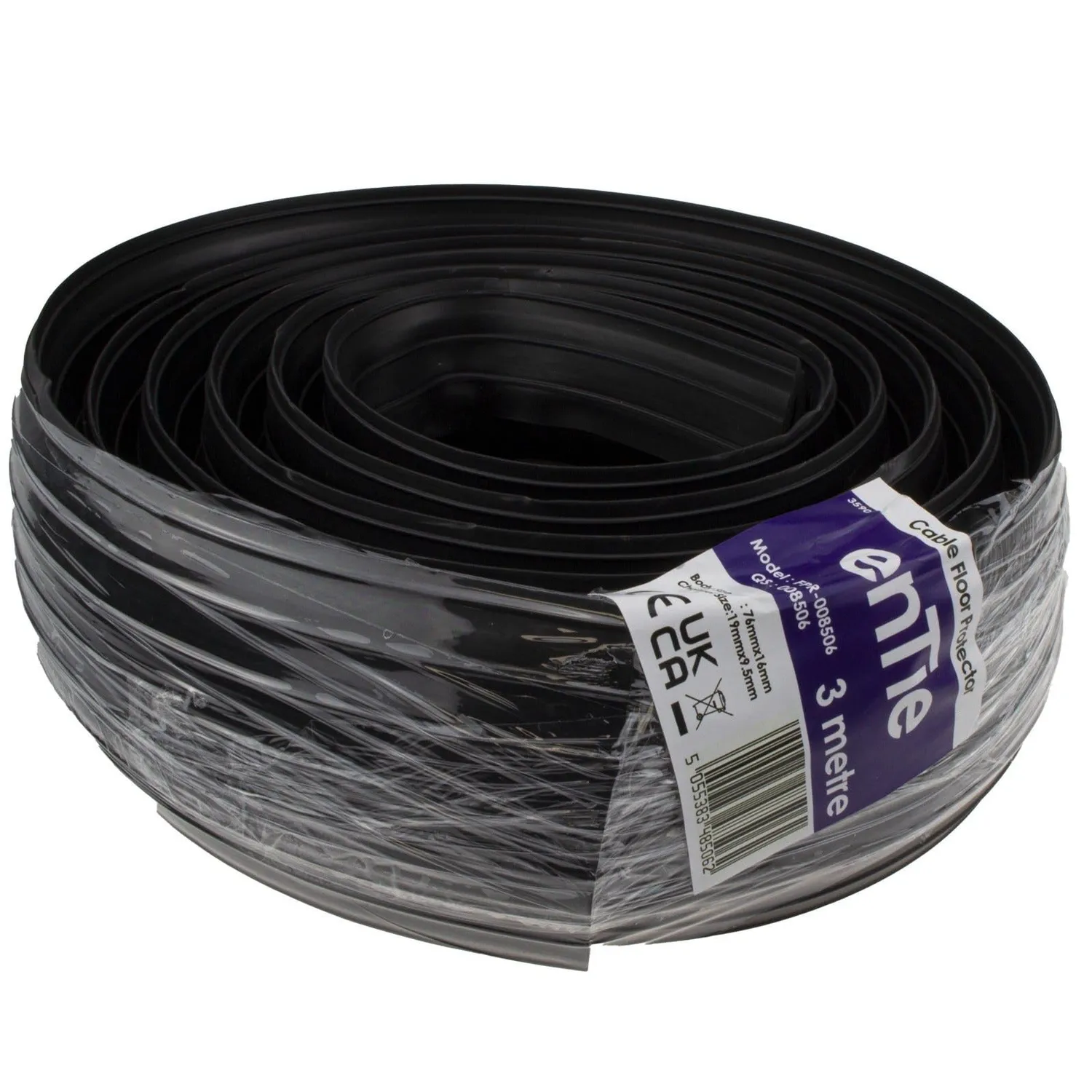 Kenable enTie Kabelkanal Boden 3m Gummi schwarz 19mm