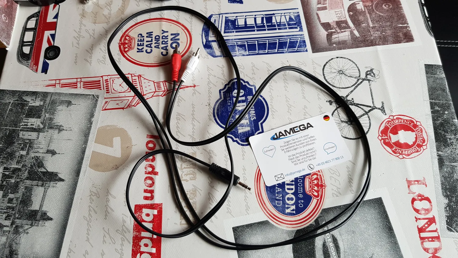 Jamega Y-Adapter Cinch Kabel 0,20m vergoldet