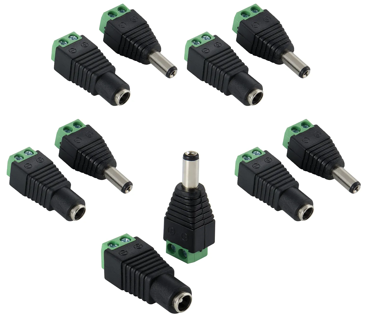 Poppstar DC Adapter 5,5x2,5mm Terminalblock 20er