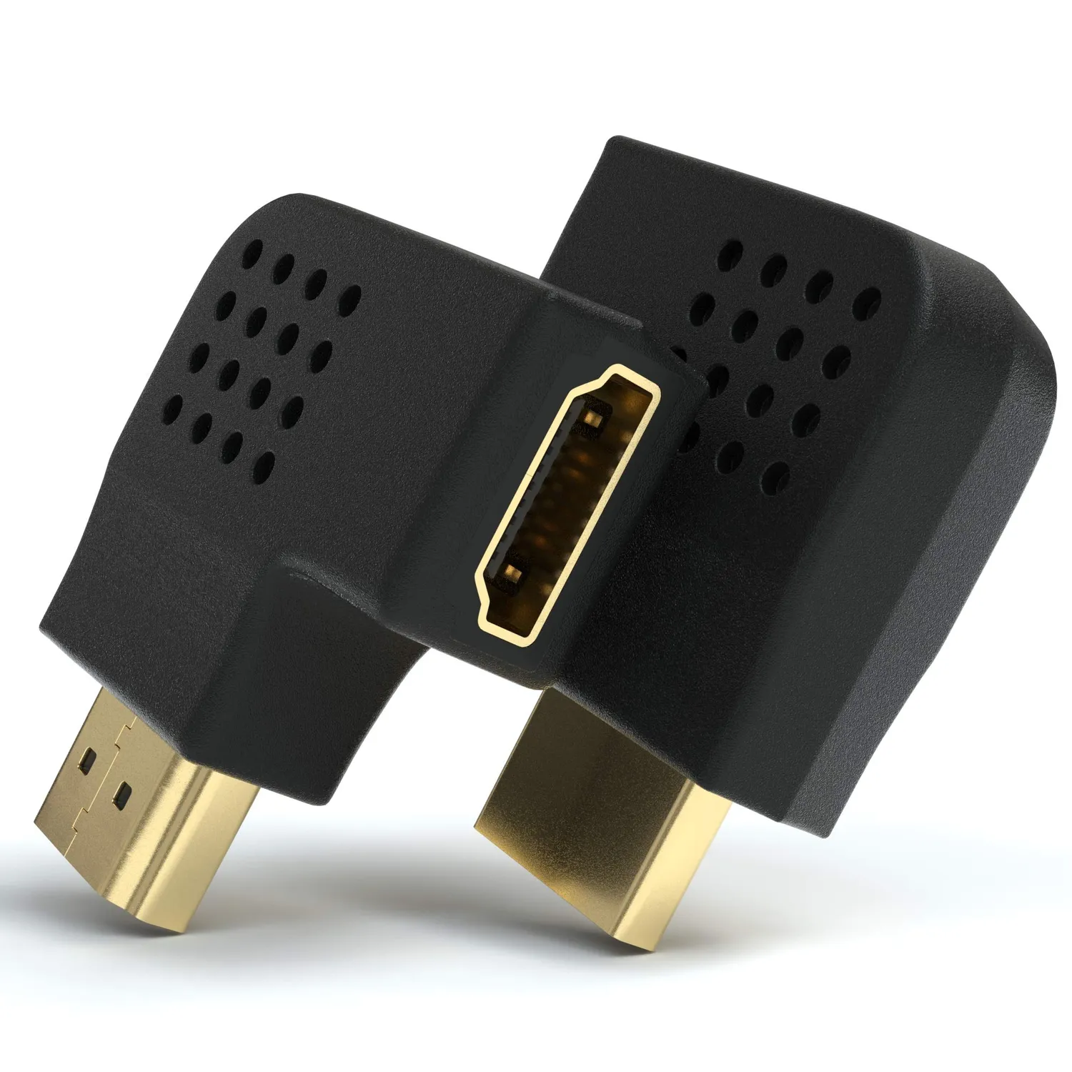 Jamega HDMI Winkeladapter Links 90° flach 4K vergoldet