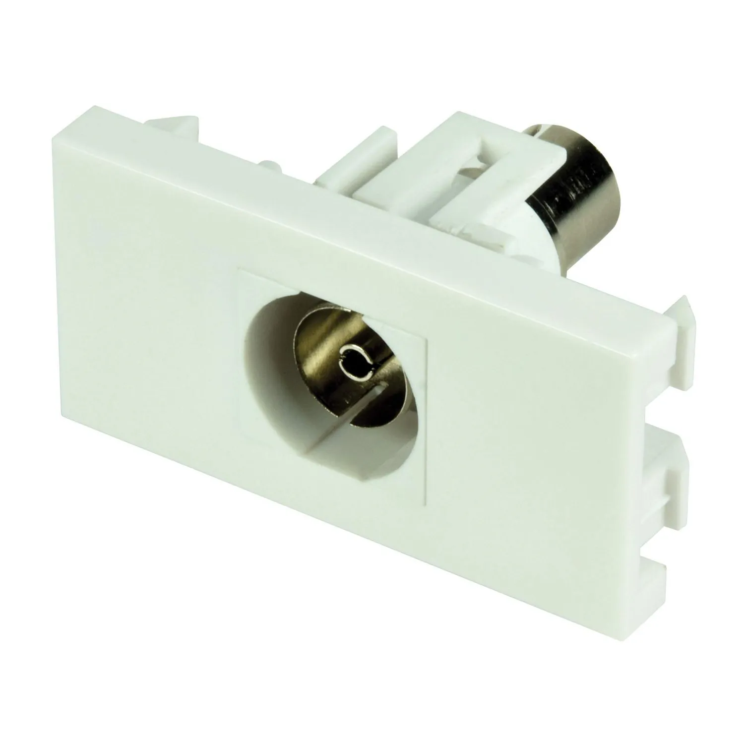 Kenable RF TV Antennenmodul Keystone weiß koaxial