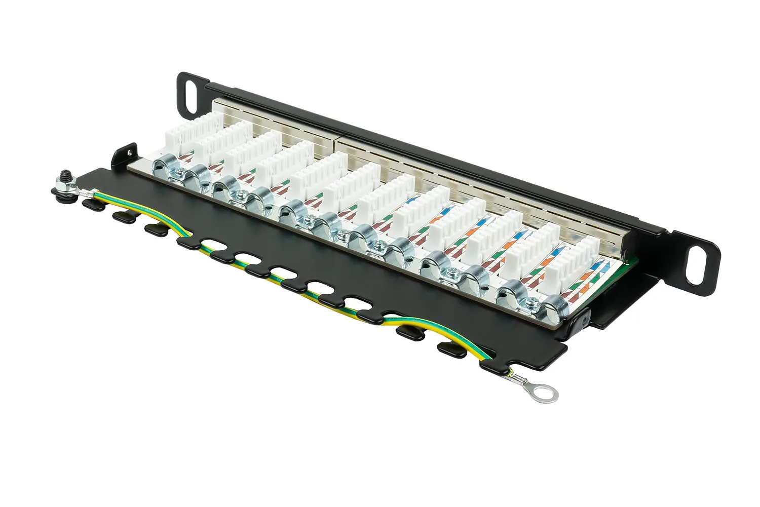 Good Connections 10 Zoll Patchpanel Cat.6 12-Port schwarz