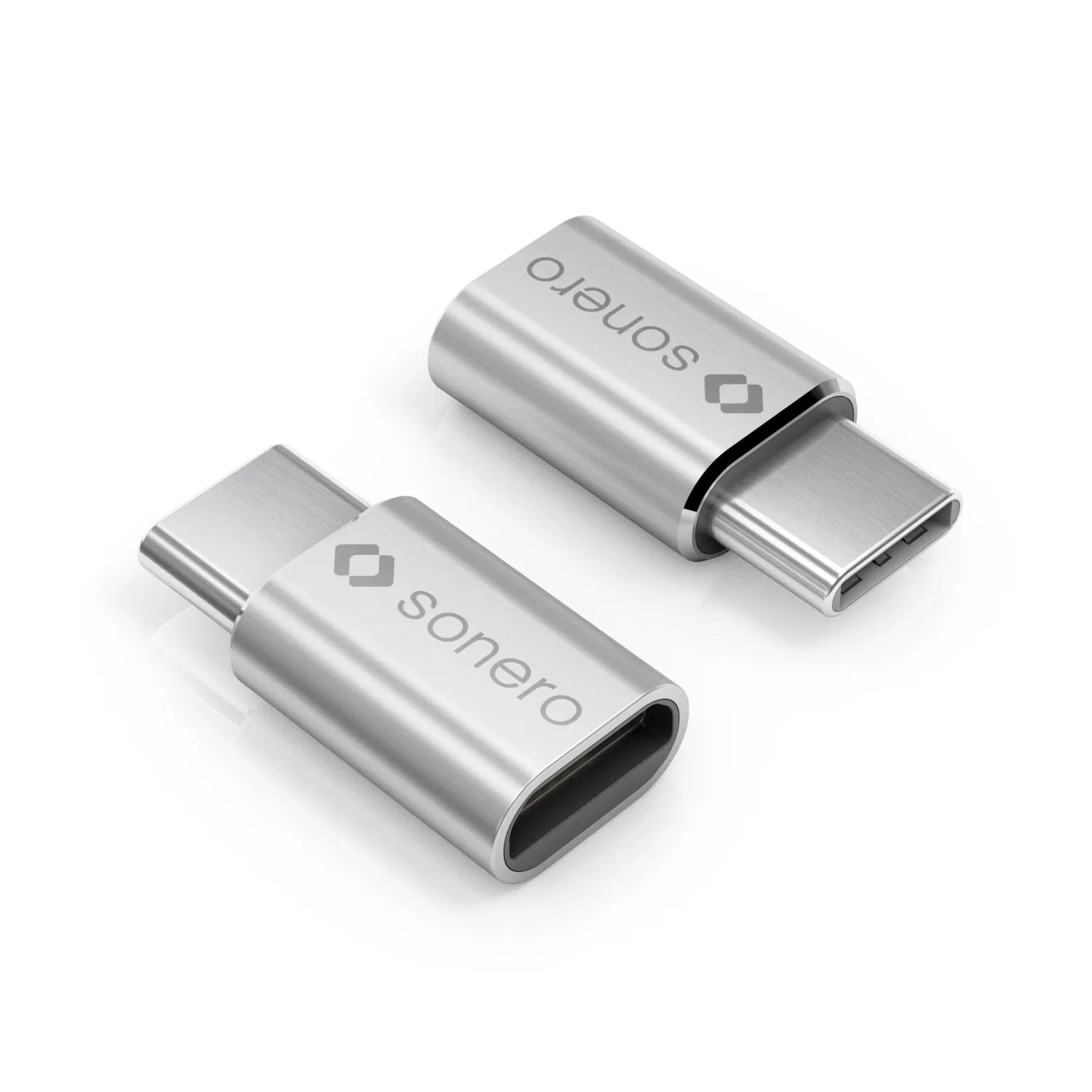Sonero X-UA110 USB-C auf Micro-USB Adapter silber