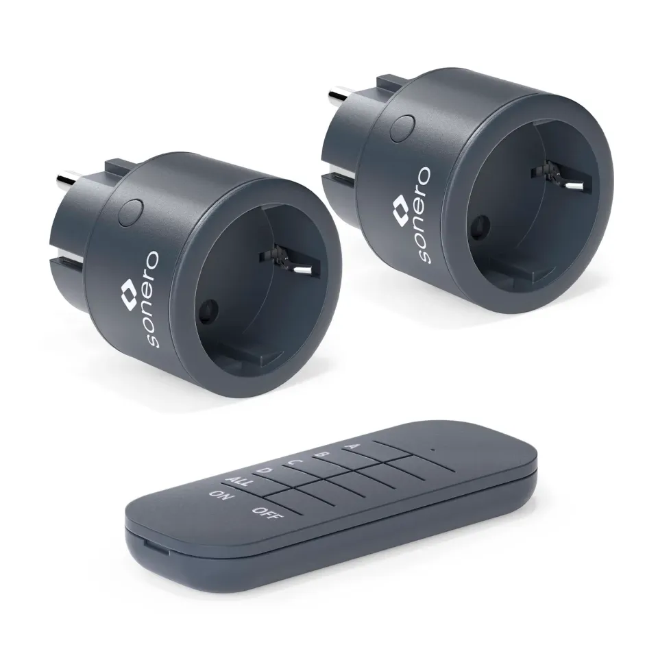 Sonero S-RCS112 Funksteckdosen 2er-Set anthrazit 2300W