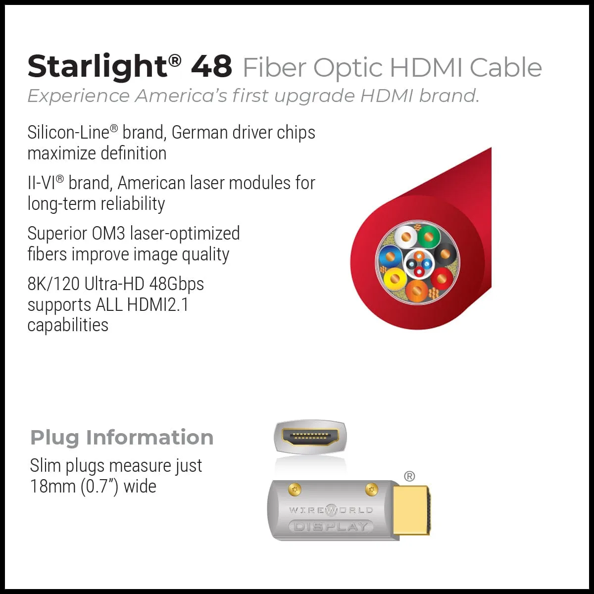 WireWorld Starlight 48 HDMI-Kabel 5m Glasfaser 8K