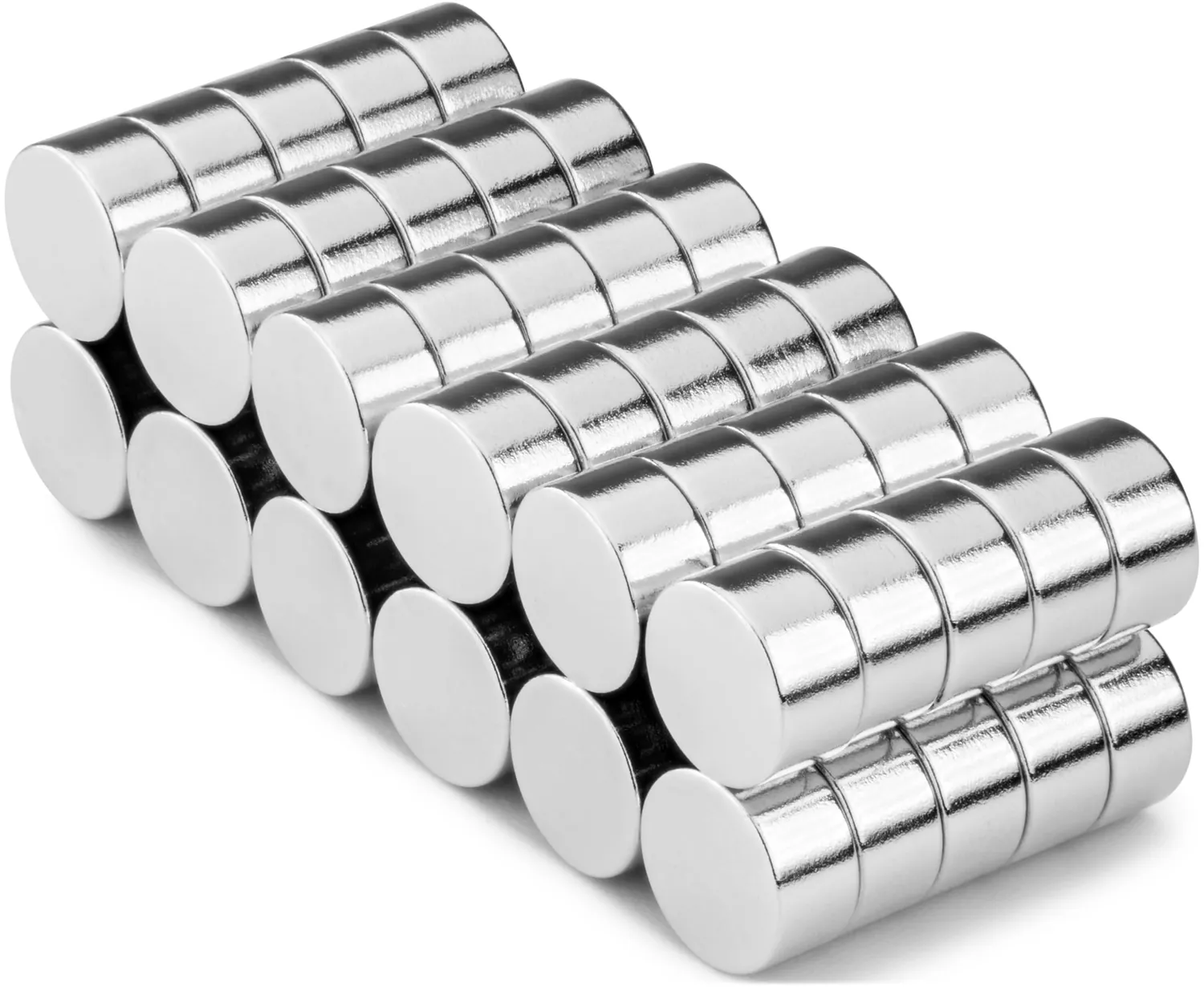 Poppstar Mini Magnete 18mm 60er-Set schwarz-grau