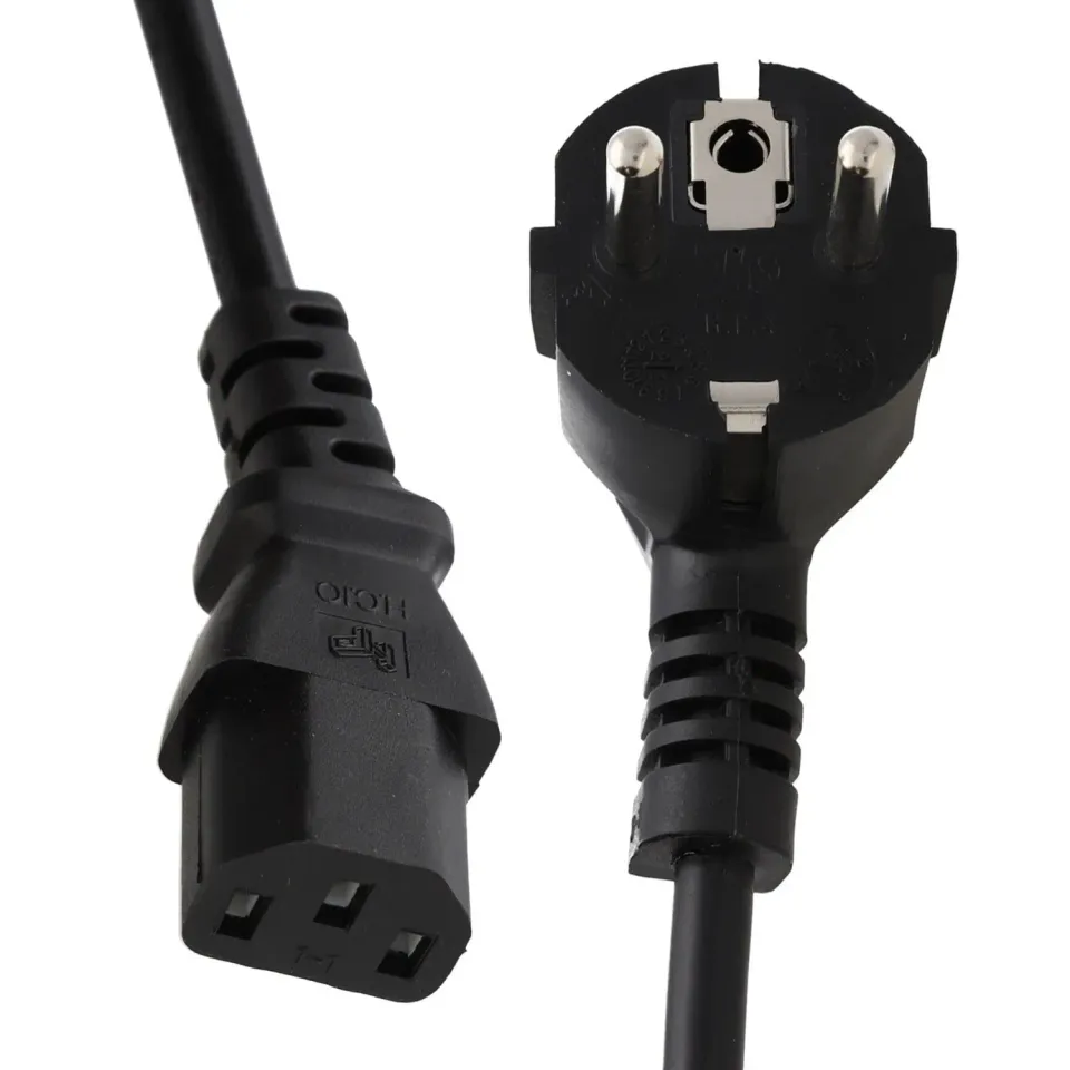 Kenable Kaltgerätekabel abgewinkelt 2m schwarz 1,0mm²