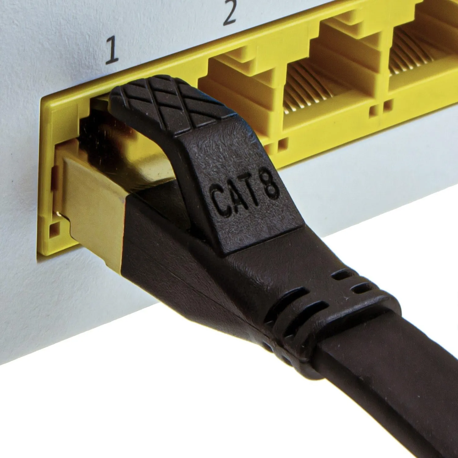 kenable CAT8 Flachkabel 3m schwarz 40Gbps