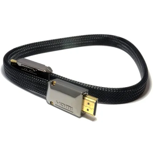 Kenable Profi Flach HDMI 2.0 Kabel 0,5 m 4K geflochten