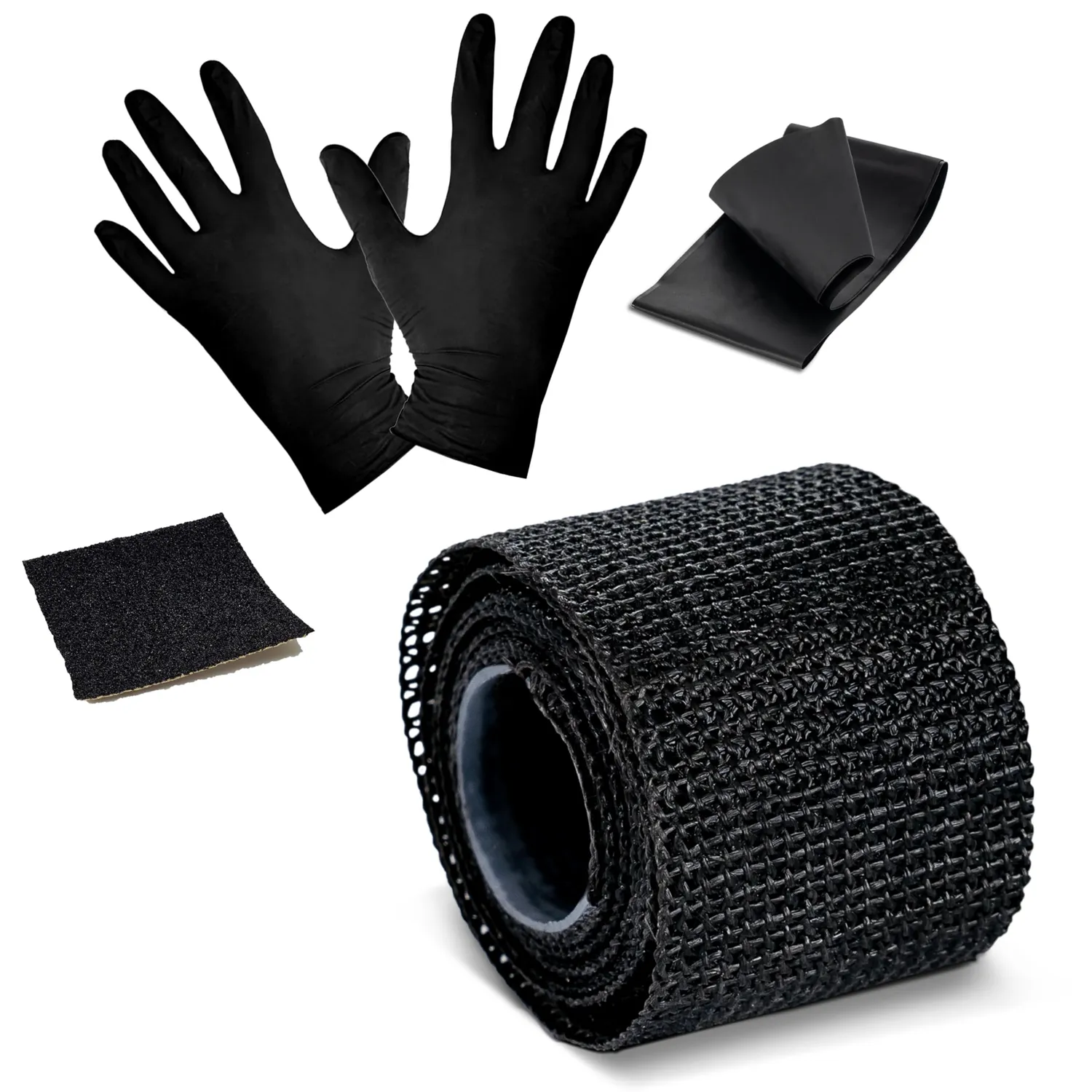 Poppstar Reparaturband Glasfaser 10cm x 1,5m 1 Rolle schwarz