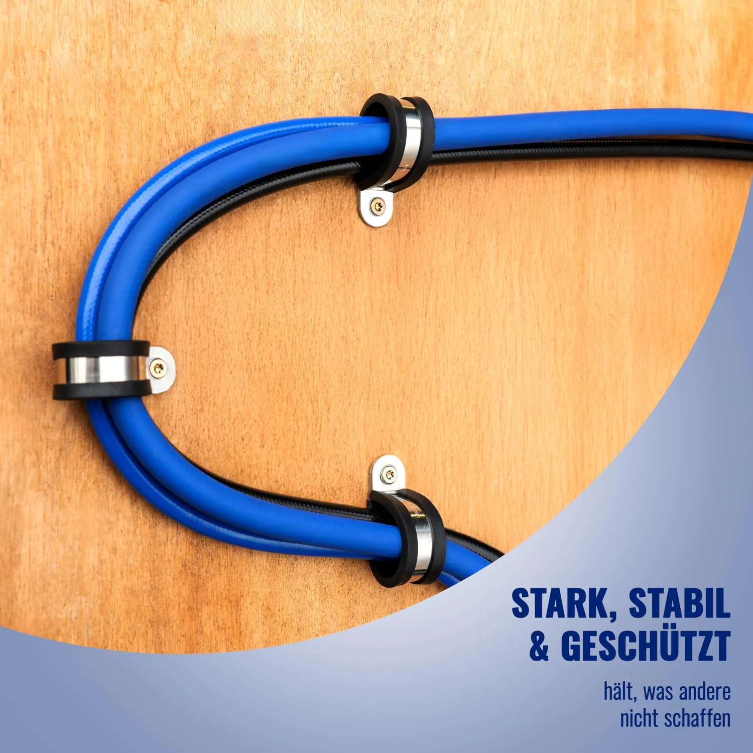 Poppstar Schlauchschellen P-Klammer Edelstahl 32mm 5 St