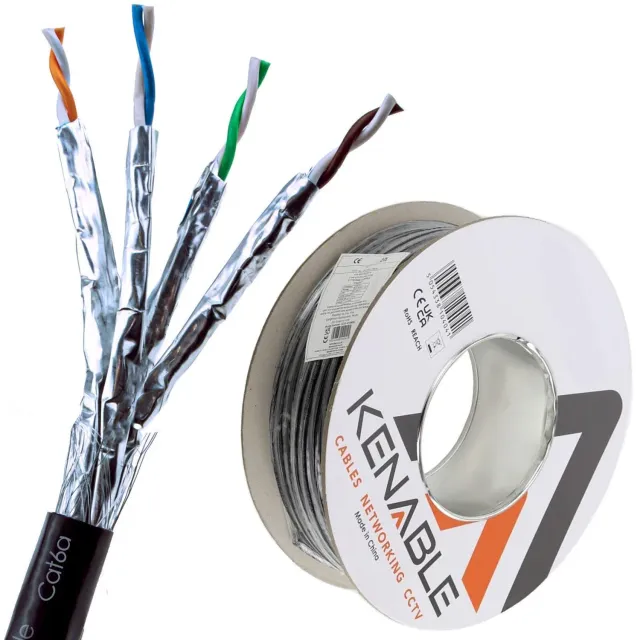 Kenable Cat6a Outdoor Netzwerkkabel 50m S/FTP