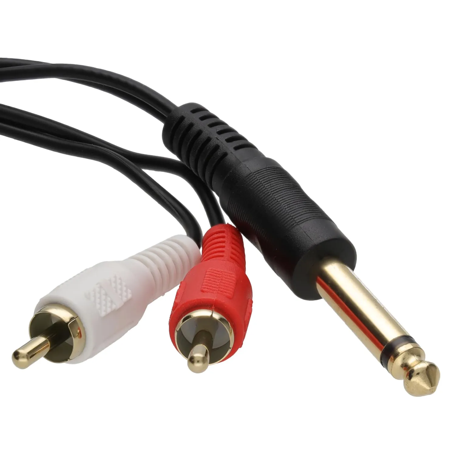 Kenable Mono Klinke Cinch Kabel 6,35mm 5 m schwarz