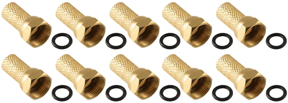 Poppstar F-Stecker 7,2 mm vergoldet 10er Set