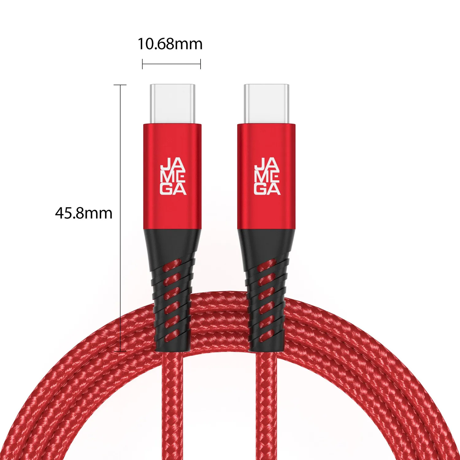 Jamega USB-C Kabel rot 4er Pack 0,5m 1m 2m 3m Fast Charge