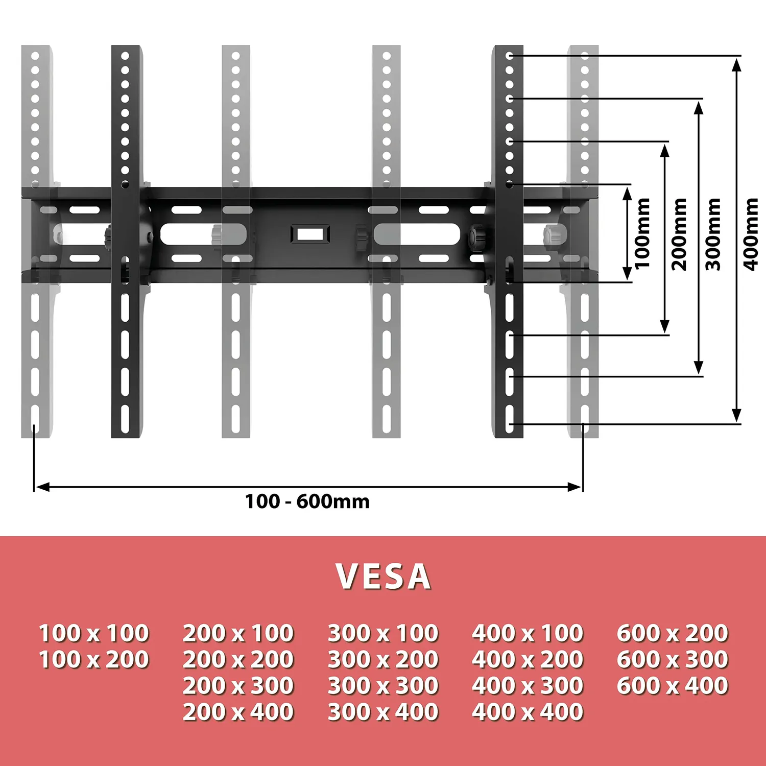 Poppstar TV Wandhalterung 32-70 Zoll neigbar 75kg