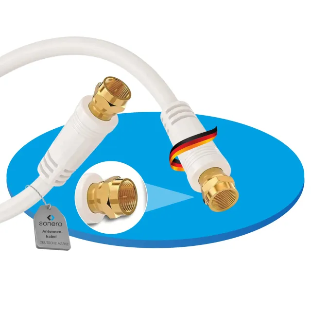 Sonero X-SATC010-030 Antennenkabel 3,0m weiß 4fach geschirmt
