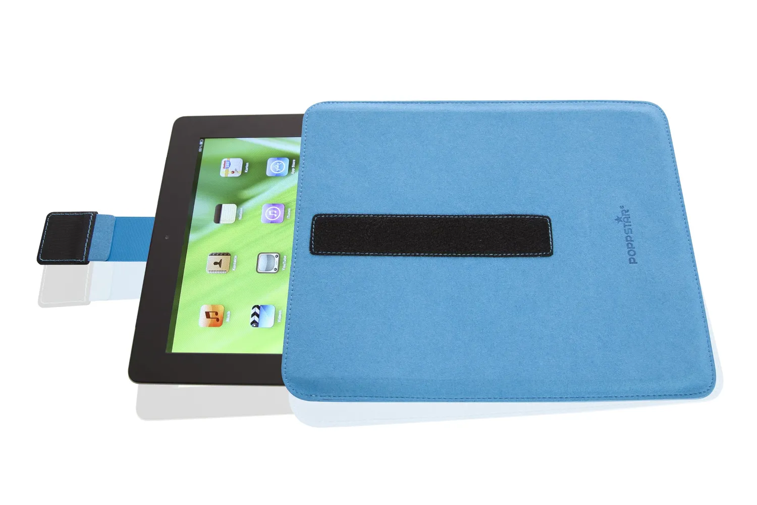 Poppstar Tablethülle 9,7 Zoll blau Mikrofaser