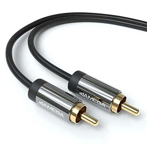 JAMEGA Subwoofer Kabel 1m Cinch RCA vergoldet