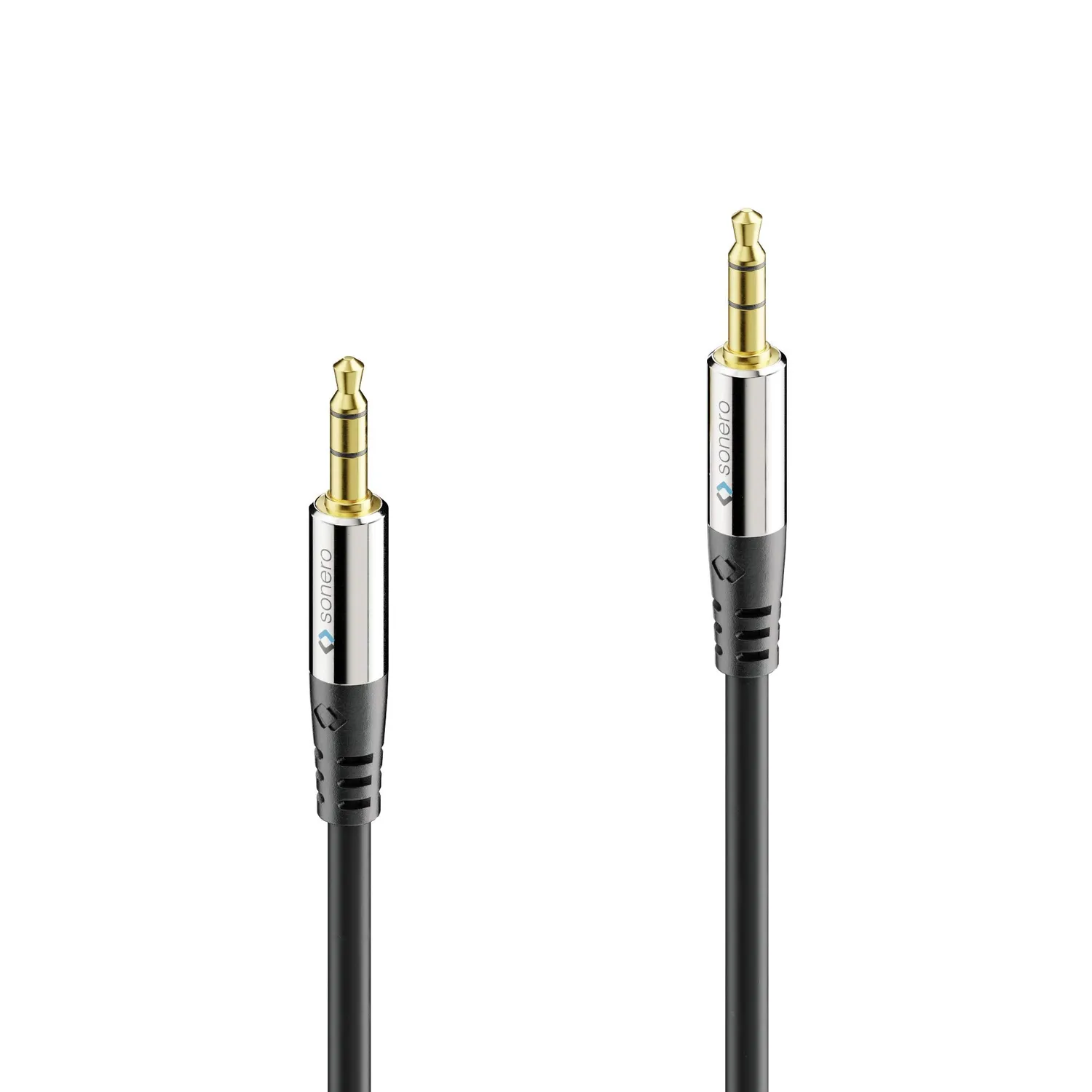 Sonero Premium S-AC500-050 Aux Kabel 5m schwarz vergoldet