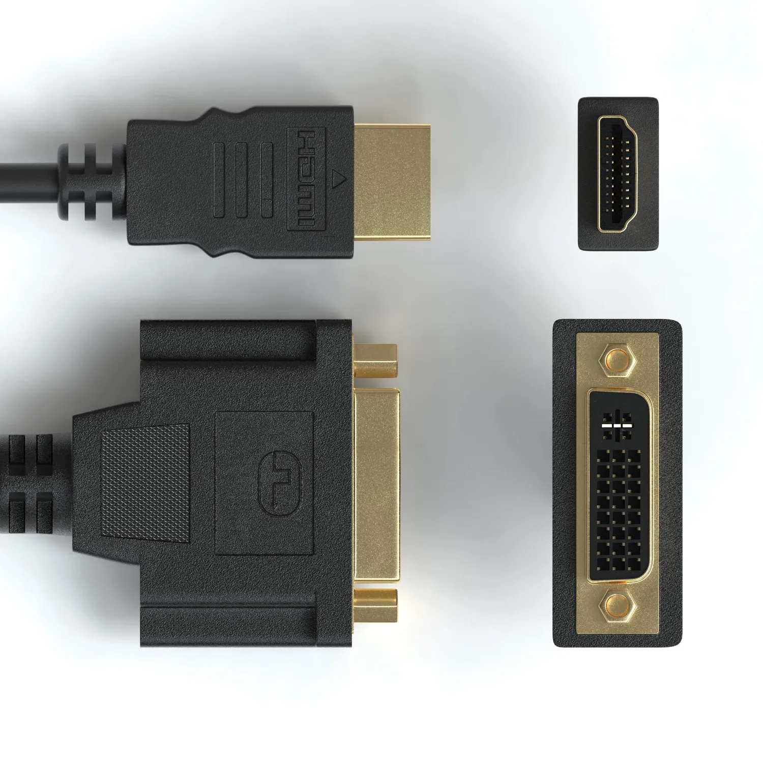 JAMEGA HDMI auf DVI Adapter Stecker-Buchse 0,1m 1080p