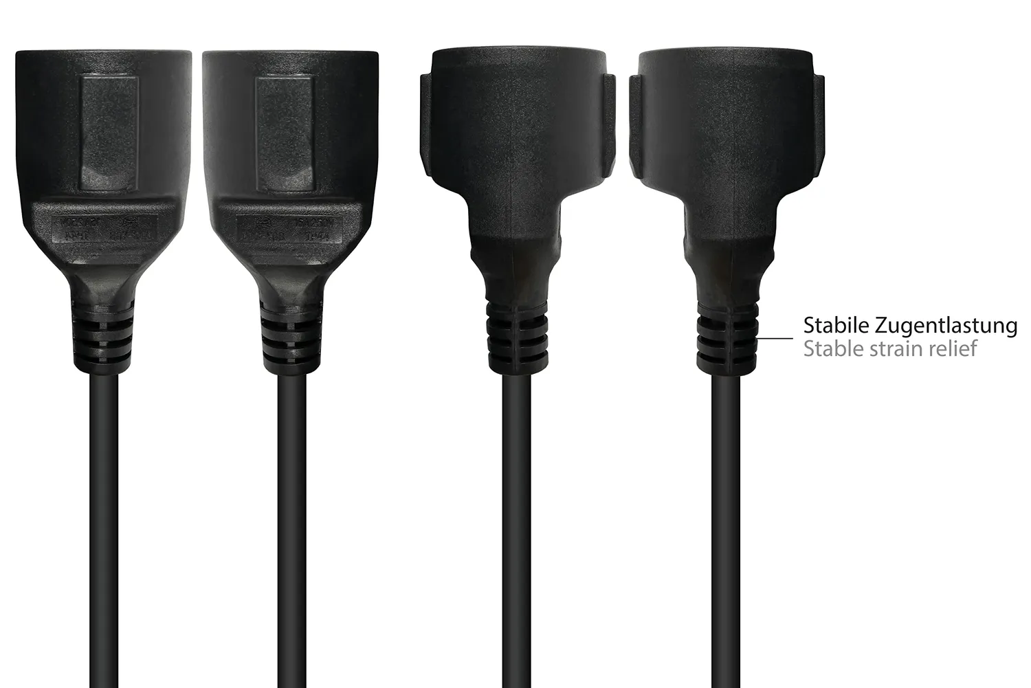 Good Connections Schuko-Verlängerung IP44 2 m schwarz 16A
