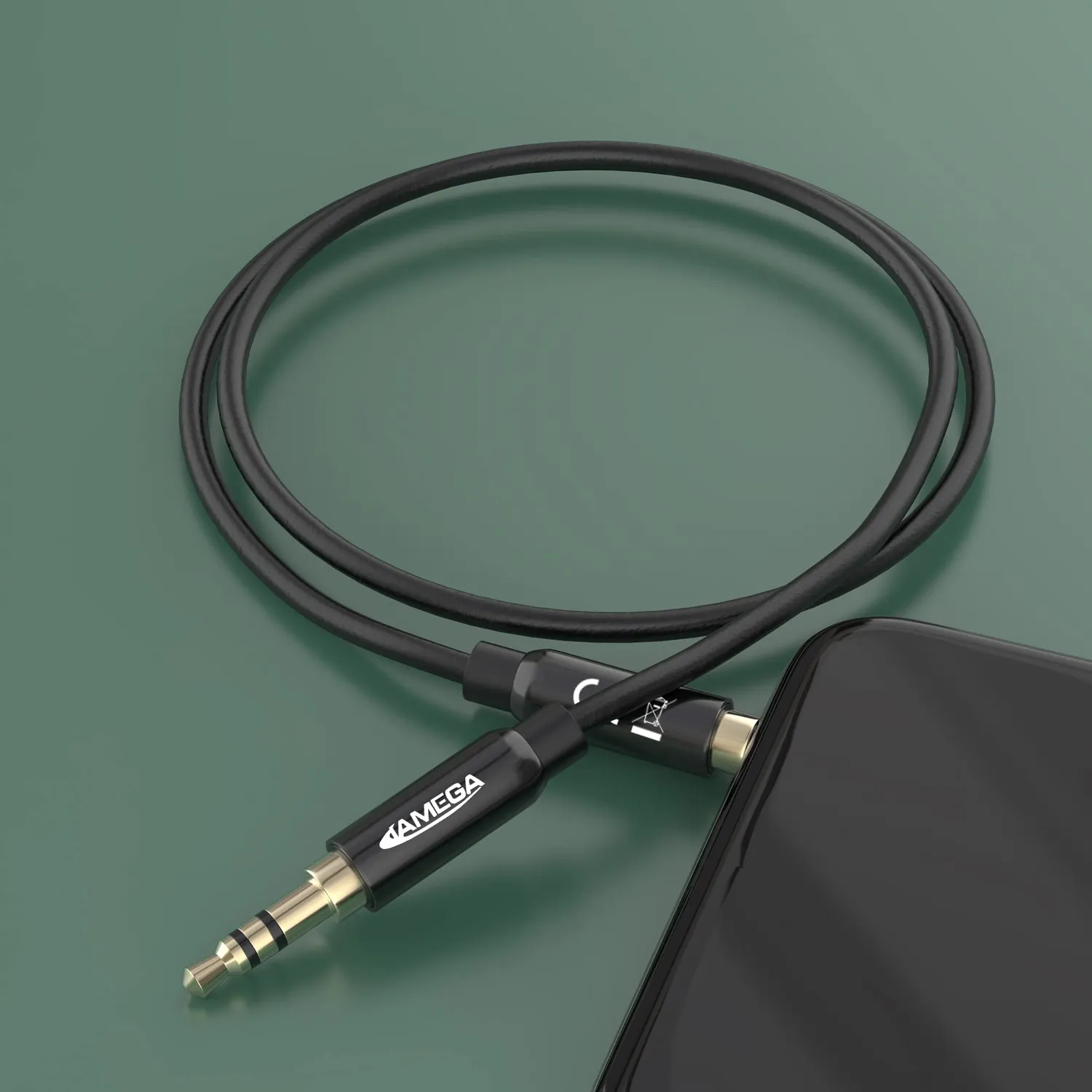 Jamega Aux Kabel 1,5 m 3,5 mm Nylon Stereo schwarz