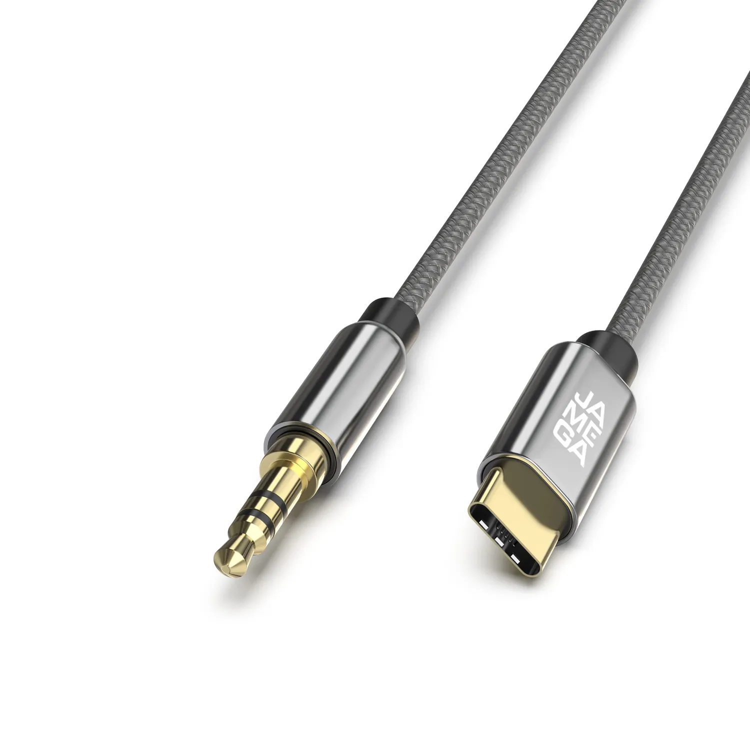 JAMEGA USB-C auf Klinke Aux Kabel 0,5m Nylon Stereo