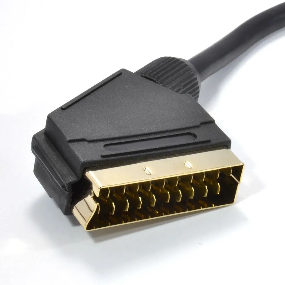 Kenable SCART Kabel 3m schwarz 21-polig vergoldet