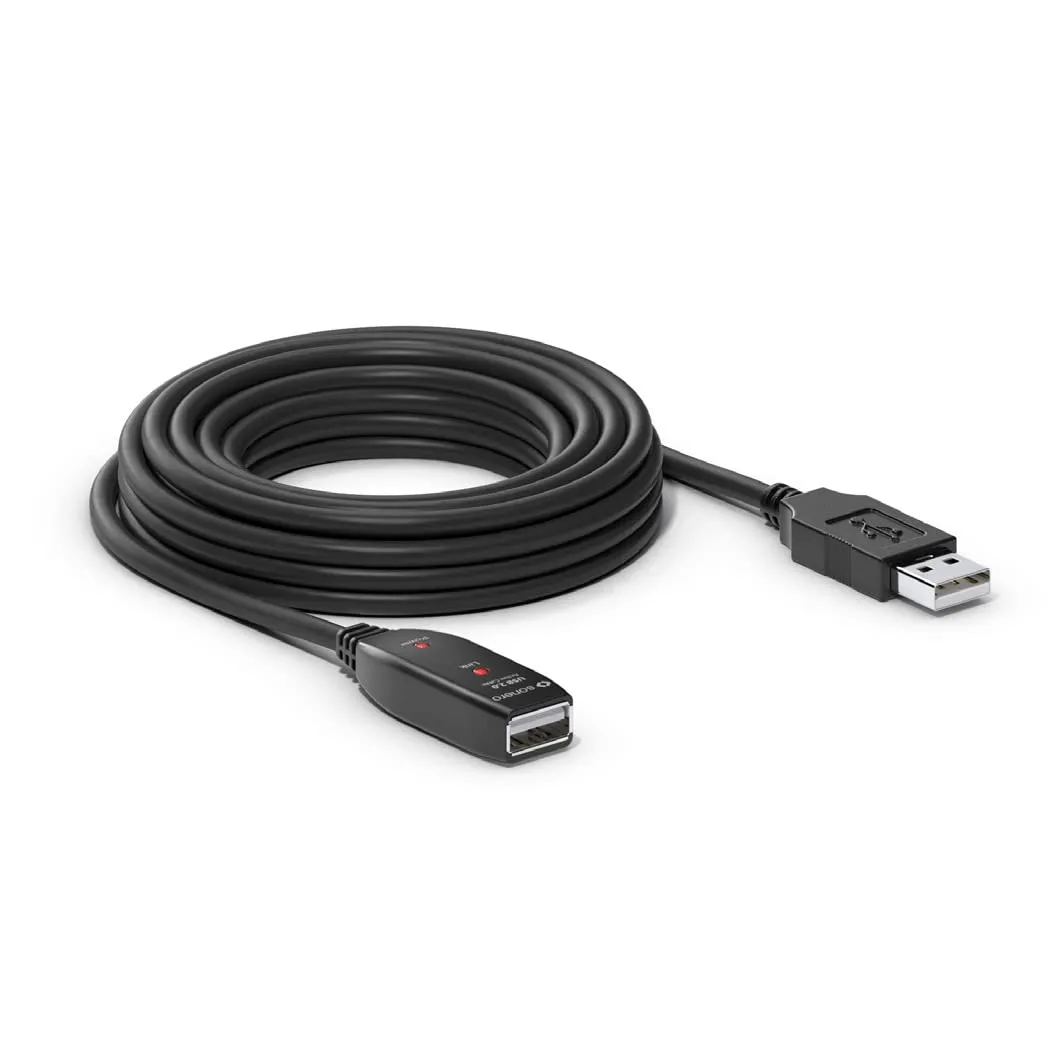 Sonero USB 2.0 Aktiv-Verlängerung USB-A 5 m schwarz 480Mbit