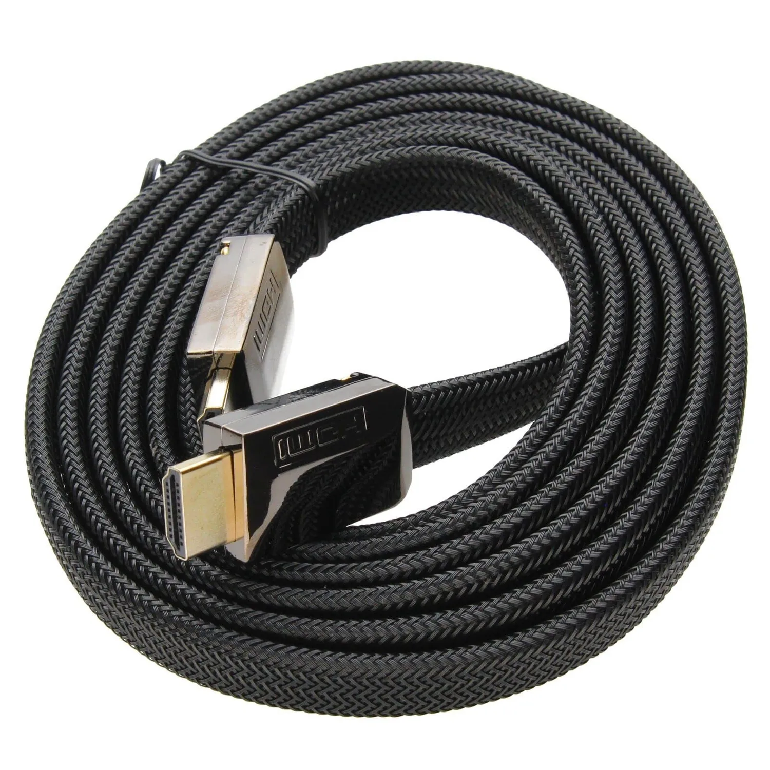 Kenable Pro Flat HDMI 2.0 Kabel 4K 3m schwarz geflochten