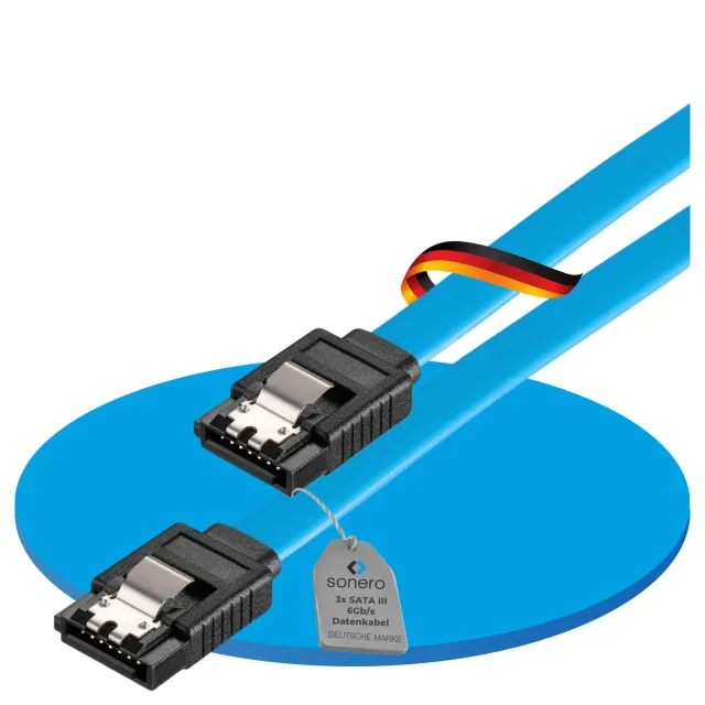 Sonero X-SATA010-050B-SET3 SATA-Kabel 3x 0,5 m blau 6Gb/s
