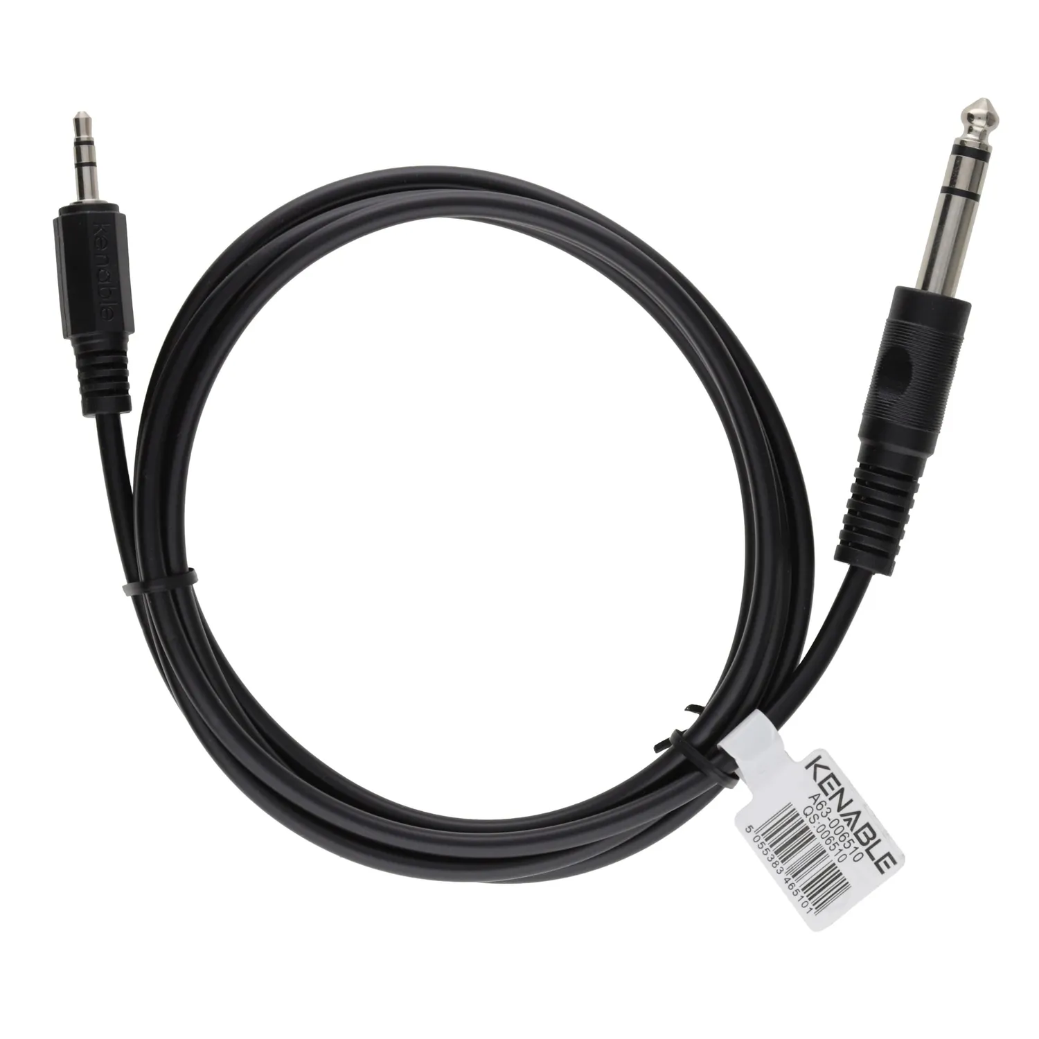 Kenable 3,5mm auf 6,35mm TRS Audiokabel 1,8m schwarz
