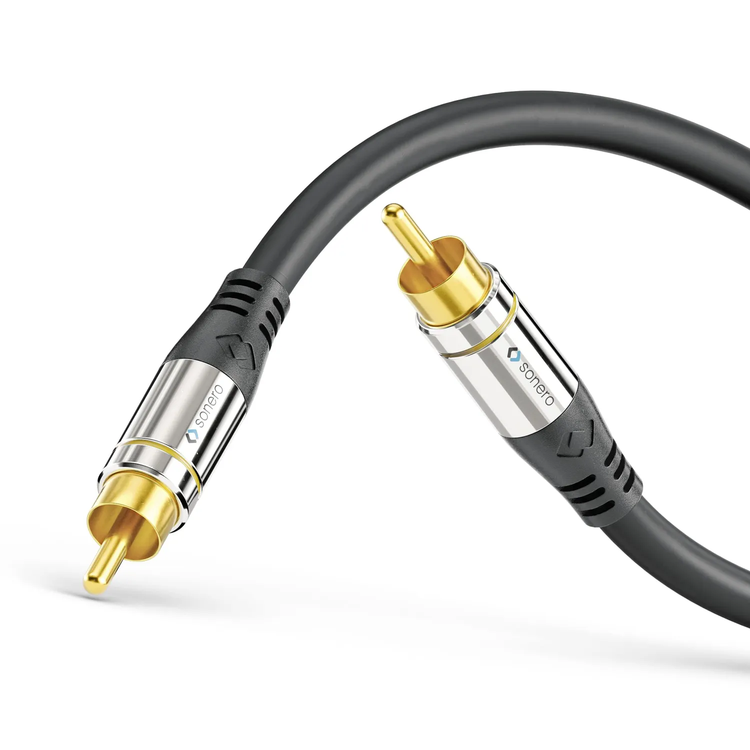 Sonero Premium Cinch Kabel 1x-1x 7,5m schwarz Subwoofer