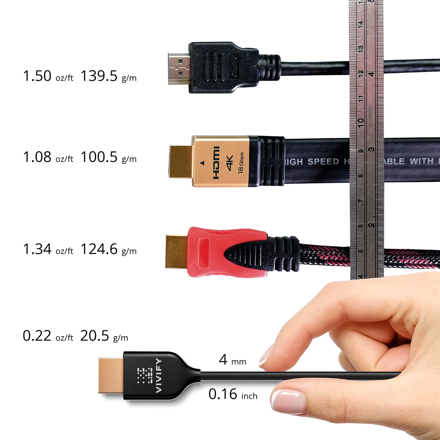 Vivify Xenos W30 HDMI Glasfaserkabel 15m 4K