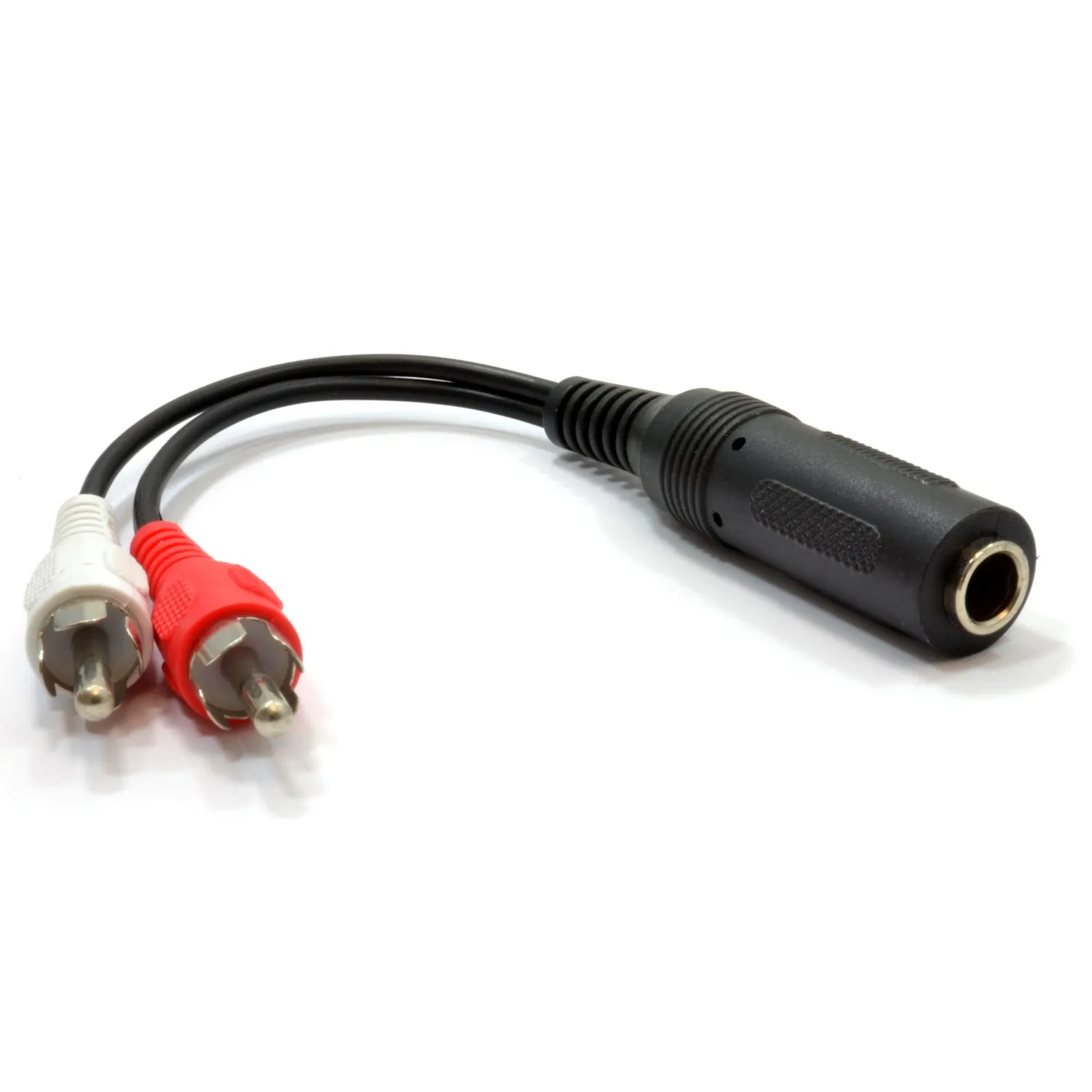 Kenable 6,35mm Klinke auf Cinch Adapterkabel 10cm Stereo