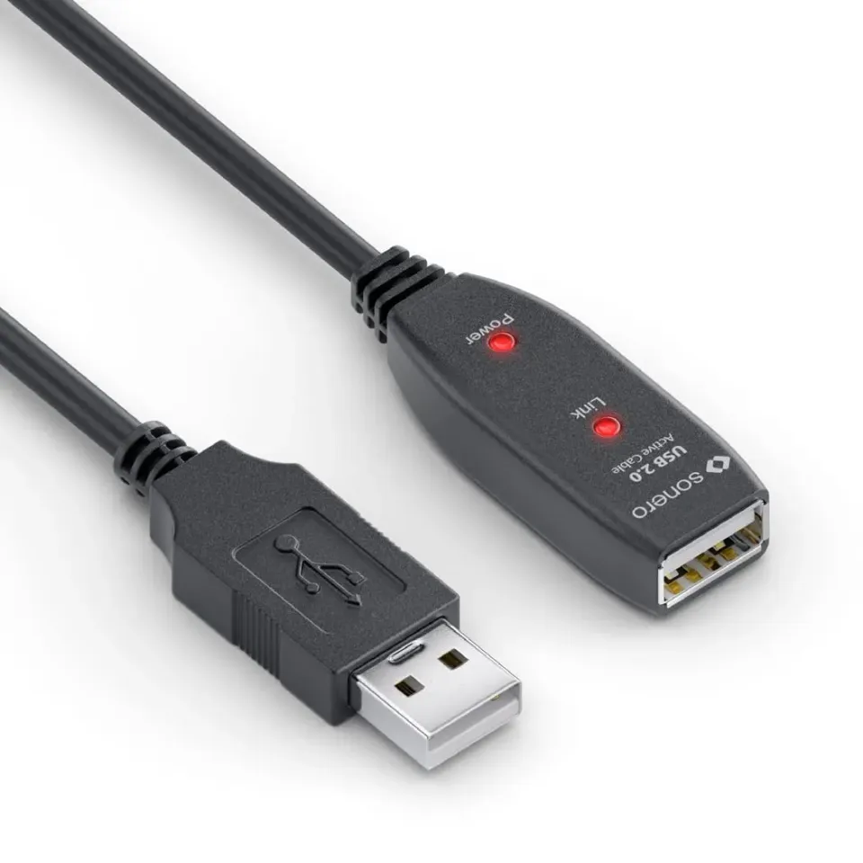 Sonero S-XU2100-200 USB-Verlängerung 20m aktiv schwarz