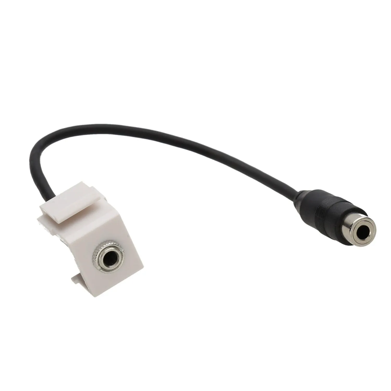 Aura 3,5-mm-Stereo-Klinke Keystone-Einsatz Weiß