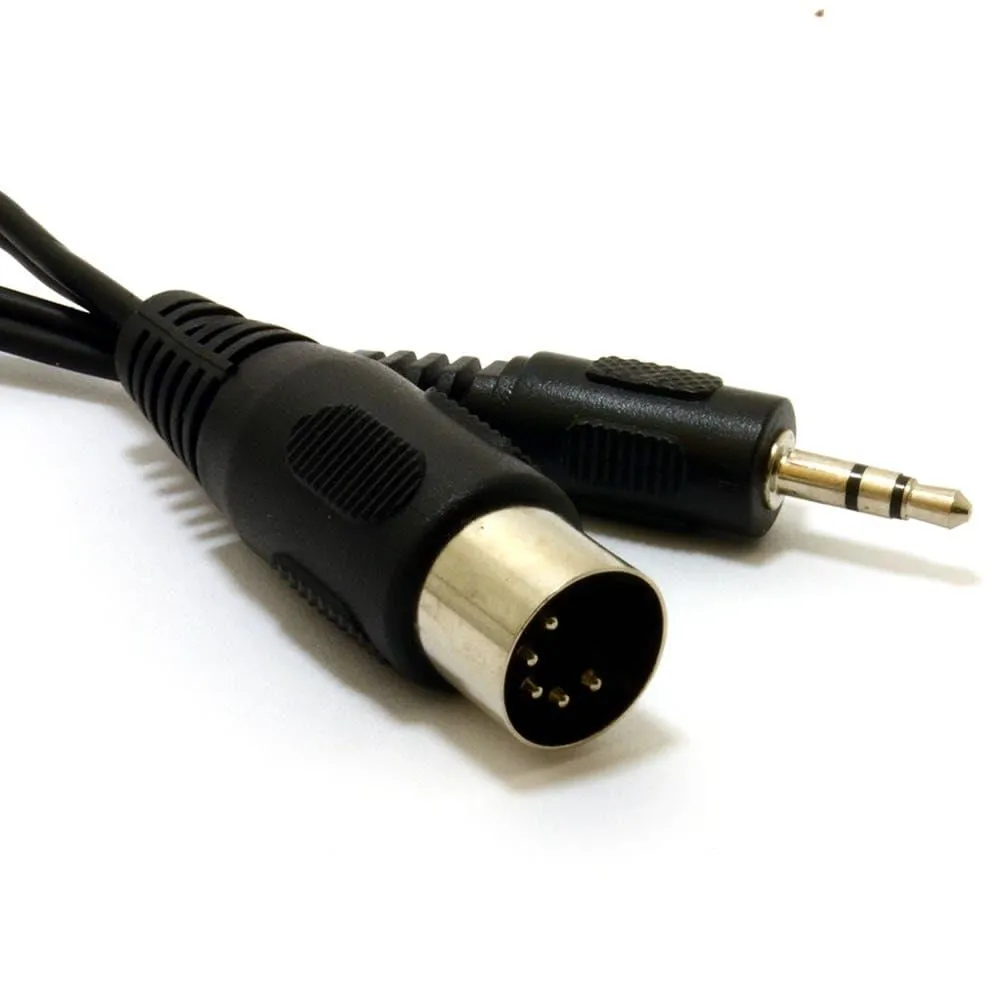 Kenable 5-Pin-DIN auf 3,5mm Klinke Audiokabel 3m Schwarz Stereo